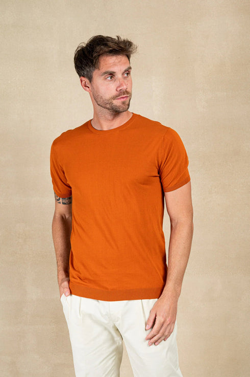 T-shirt Uomo tricot finezza 18 Arancio L.B.M.- Francavilla Moda